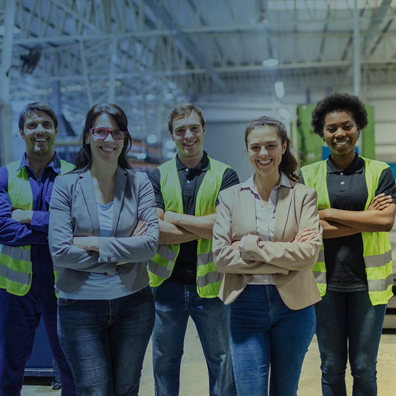 Warehouse Workers Smiling